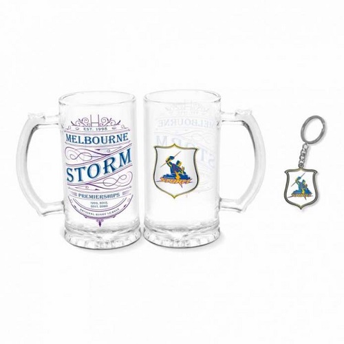 Melbourne Storm Stein & Keyring Pack - Heritage