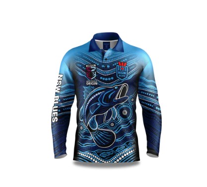NSW Blues Mens Fishing Shirt - Indigenous