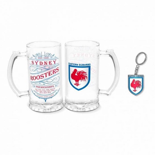 Sydney Roosters Stein & Keyring Pack - Heritage