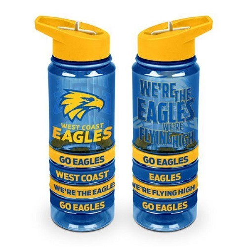 West Coast Eagles Water Bottle - Tritan with Bands
