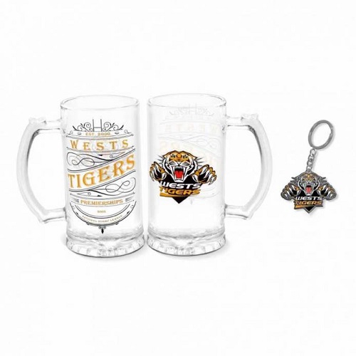 West Tigers Stein & Keyring Pack - Heritage