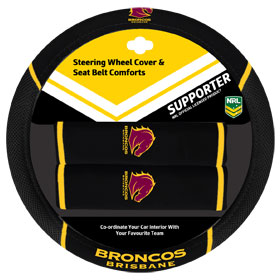 Brisbane Broncos Car Steering Wheel Set