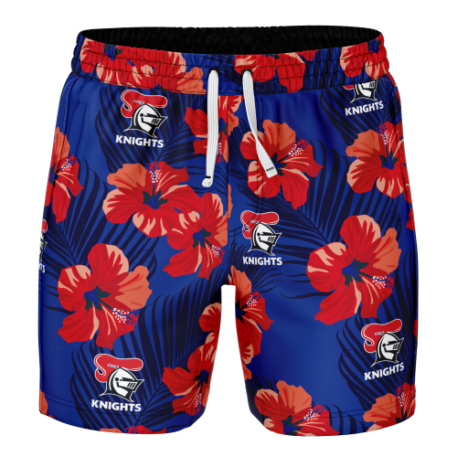 Newcastle Knights Mens Volley Swim Shorts - Aloha