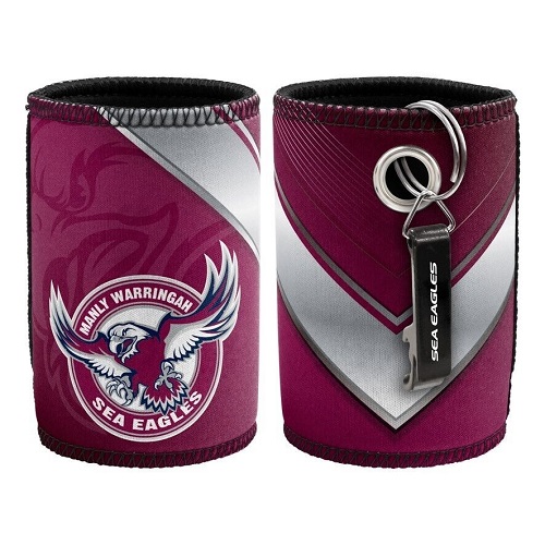 Manly Sea Eagles Stubby Cooler & Opener