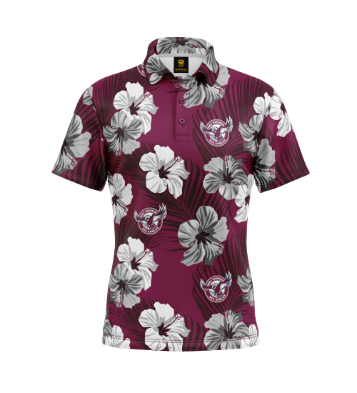 Manly Sea Eagles Mens Golf Polo - Aloha