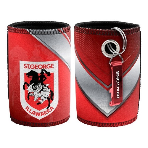 St George Dragons Stubby Cooler & Opener