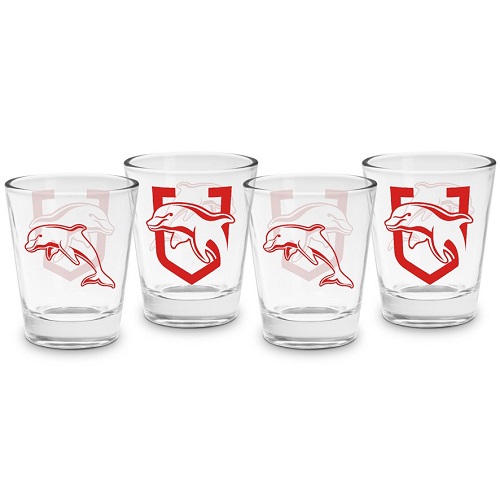 Dolphins Shot Glasses Set of 4