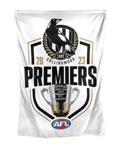 Collingwood Magpies Wall Flag - 2023 Premiers