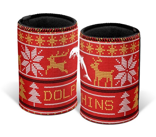 Dolphins Xmas Stubby Cooler