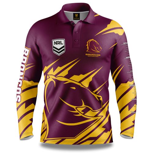Brisbane Broncos Mens Fishing Shirt - Ignition