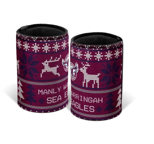 Manly Sea Eagles Xmas Stubby Cooler