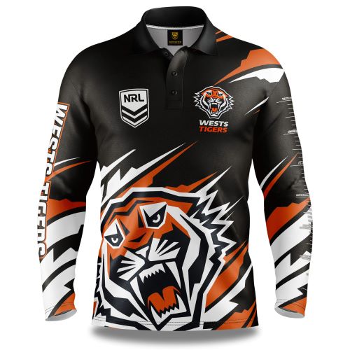 West Tigers Kids Fishing Shirt Ignition