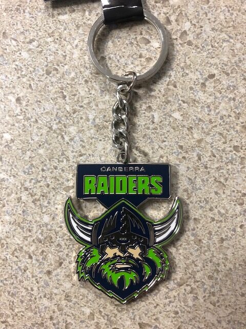 Canberra Raiders Keyring - Metal Logo