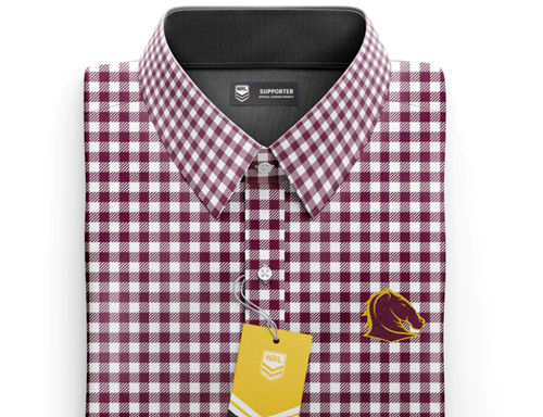 Brisbane Broncos Mens Business Shirt - Dawson
