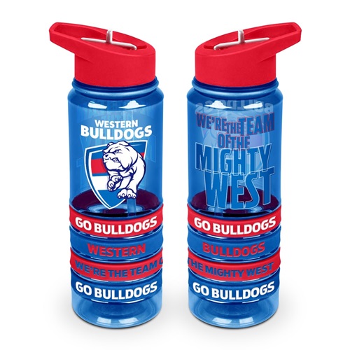 Western Bulldogs Water Bottle - Tritan with Bands