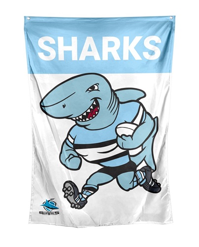 Cronulla Sharks Wall Flag - Mascot