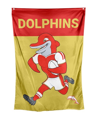 Dolphins Wall Flag - Mascot