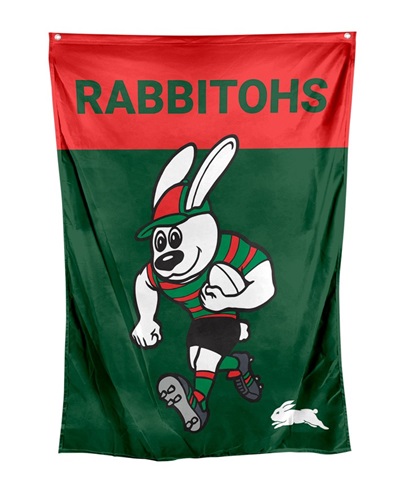 South Sydney Rabbitohs Wall Flag - Mascot