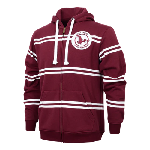 Manly Sea Eagles Mens Retro Zip Hoodie