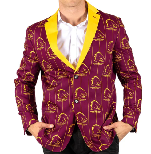 Brisbane Broncos Mens Sports Jacket - Front Bar