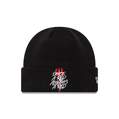 Manchester United FC Kids Always Red Black Cuff Knit Beanie