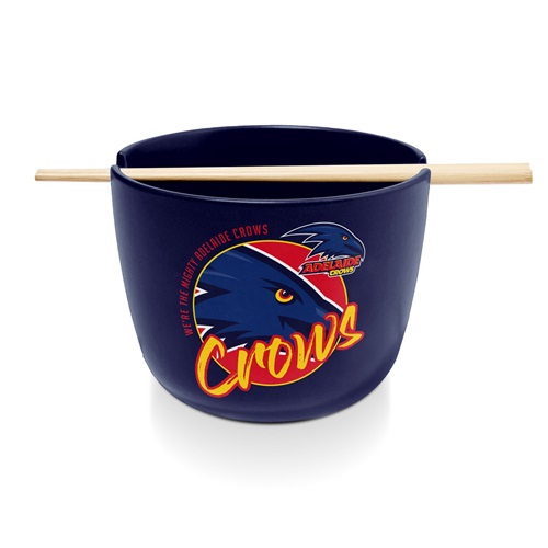 Adelaide Crows Noodle Bowl With Chopsticks