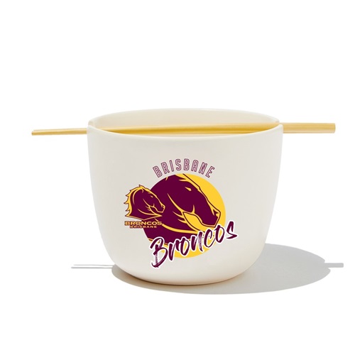 Brisbane Broncos Noodle Bowl With Chopsticks