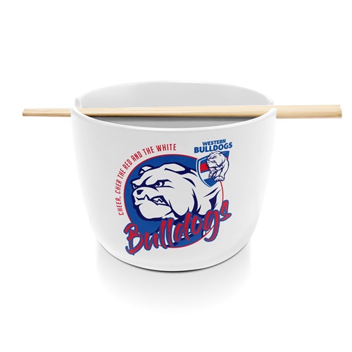 Western Bulldogs Noodle Bowl With Chopsticks