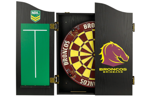 Brisbane Broncos Dartboard & Cabinet