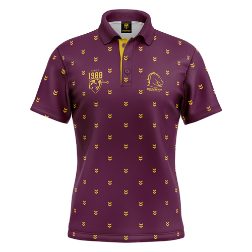 Brisbane Broncos Womens Golf Polo - Mulligan