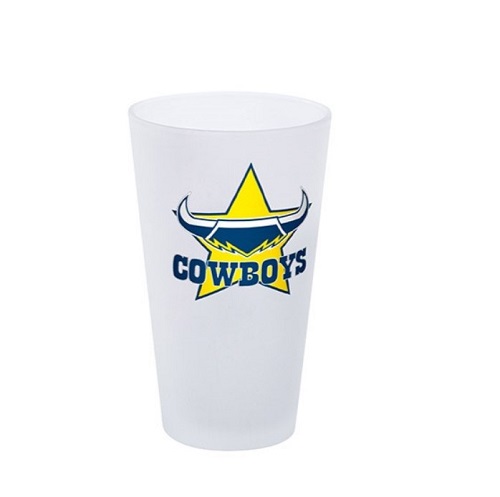 North Queensland Cowboys Frosted Glass