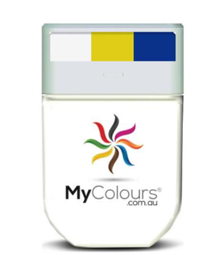 Blue/Yellow/White Face Paint