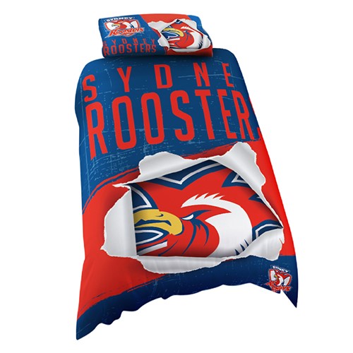 Sydney Roosters Quilt Cover Set - Single