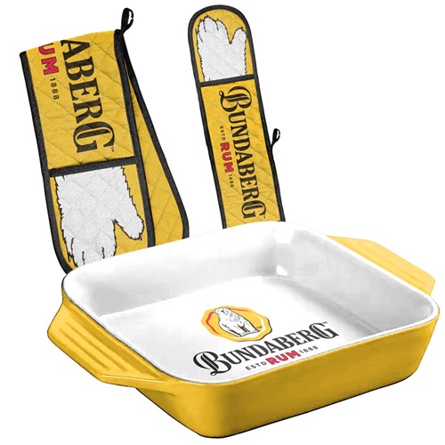Bundaberg Rum Baking Tray & Mitt Set