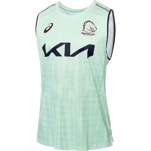Brisbane Broncos 2025 Mens Training Singlet - Mint