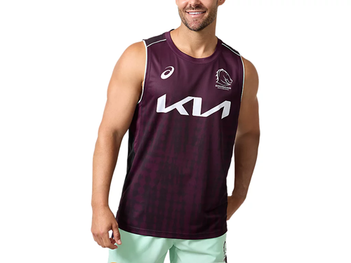 Brisbane Broncos 2025 Mens Training Singlet