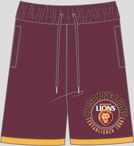 Brisbane Lions Kids Mesh Basketball Shorts