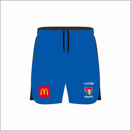 Newcastle Knights 2025 Mens Performance Gym Shorts