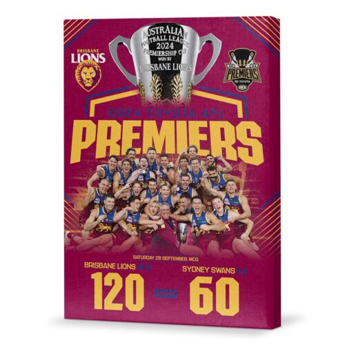 Brisbane Lions Canvas Print - 2024 Premiers Team Photo