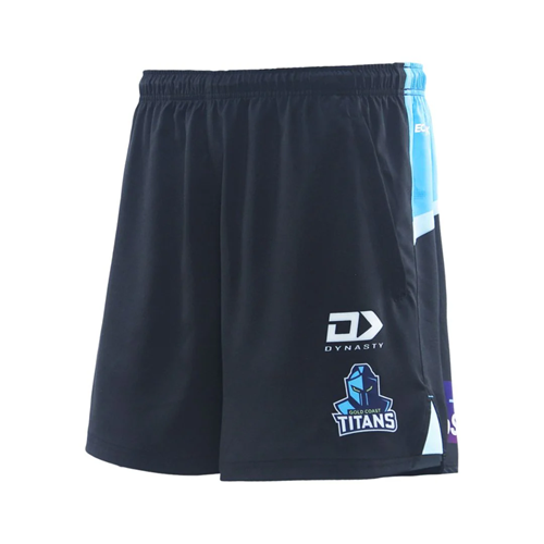 Gold Coast Titans 2025 Mens Gym Shorts - Black