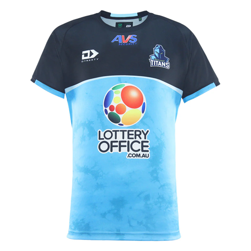 Gold Coast Titans 2025 Mens Training Tee - Cyan