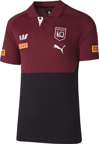 QLD Maroons 2025 Mens Team Polo - Black