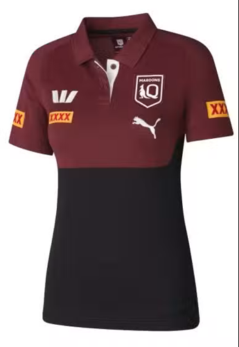 QLD Maroons 2025 Womens Team Polo - Black