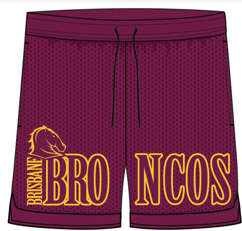 Brisbane Broncos Kids Basketball Shorts
