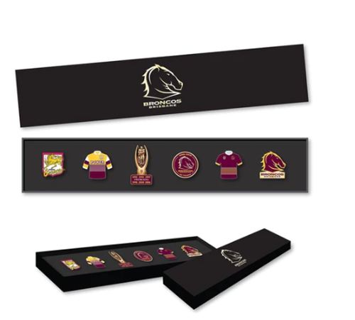 Brisbane Broncos Pin Badge Collectors Set - Evolution