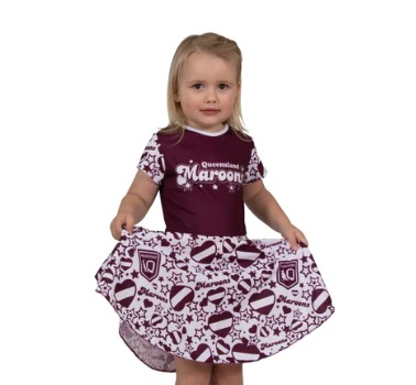 QLD Maroons Girls Dress - Heartbreaker